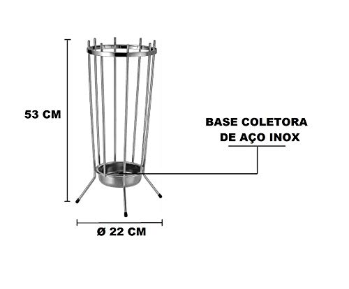 Suporte Luxo Organização Porta Guarda Chuvas Em Aço Cromado