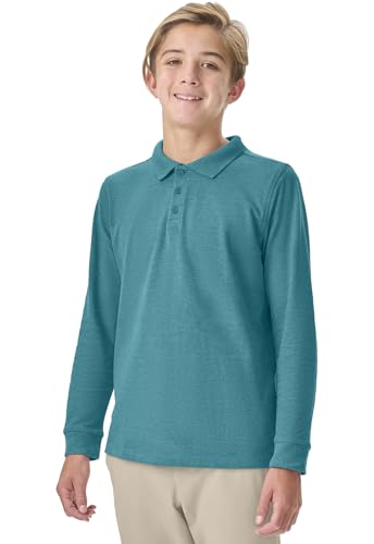Image of Classroom School Uniforms Big Kid Long Sleeve Pique Polo CR835Y
