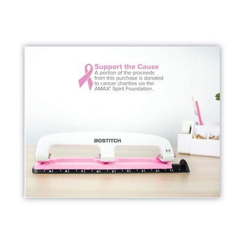 image for PaperPro inCOURAGE 12 Reduced Effort 3-Hole Punch, 12 Sheets, Pink (21