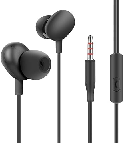 Earphones Headphones for HTC One X AT&T Earphone Original Like Wired Stereo Deep Bass Head Hands-free Headset Earbud With Built in-line Mic, With Premium Quality Good Sound Call Answer/End Button, Music 3.5mm Aux Audio Jack (XS-2, Black)