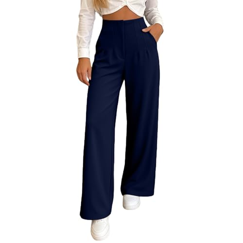 Pantalon d'affaires chic à jambe large : l'allure working girl de bureau