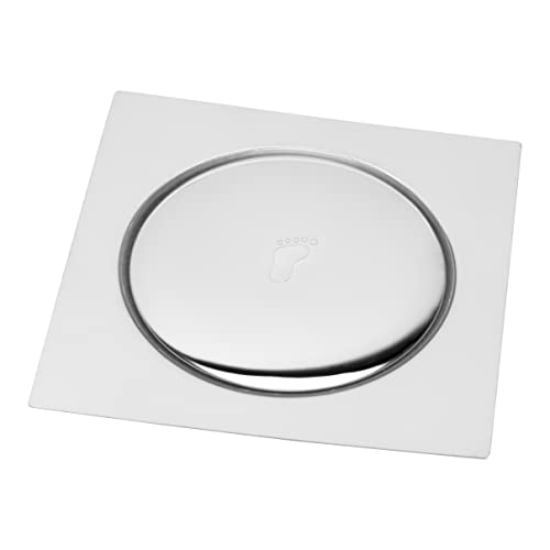 Ralo Inteligente Click 15x15 Quadrado Inox Para Banheiro Veda Cheiro Anti Odor