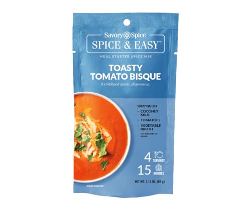 Savory Spice Toasty Tomato Bisque Spice & Easy (2.15 oz) - Easy Dry Tomato Soup Mix - Dairy-Free & Gluten-Free