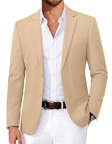 COOFANDY Men's Casual Blazer Slim Fit Suit Jackets Two Button Lightweight Knit Sport Coat