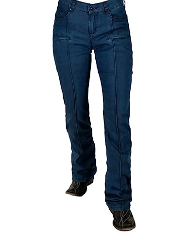 Cowgirl Tuff Western Jeans Womens Ultra Breathe 40 X-Long Dark JDKULB