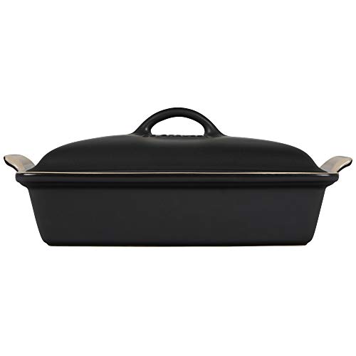 Image of Le Creuset Stoneware Covered Rectangular Casserole, 12 inch x 9 inch, Licorice