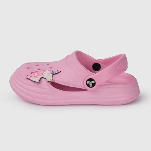 Image of toothless Kids Girls Clogs | Lightweight & Waterproof Slip-On Clogs with Backstrap | Anti-Skid Sole | Cute & Comfy Footwear for Indoor & Outdoor Play