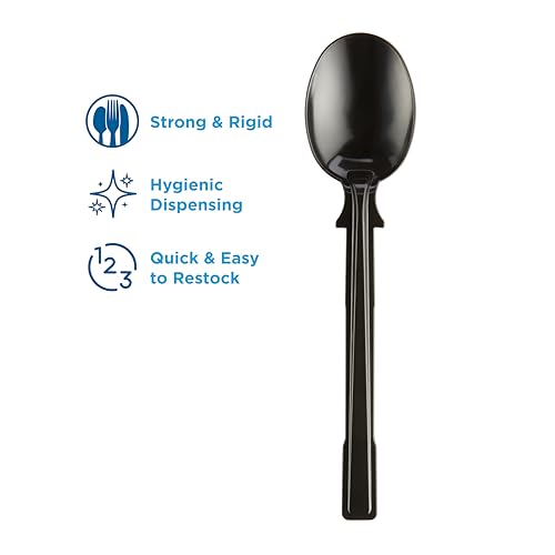 Image of Dixie Ultra SmartStock Series-T Polystyrene Soup Spoon Refill, Black, 960 /Carton (DUSSS5)
