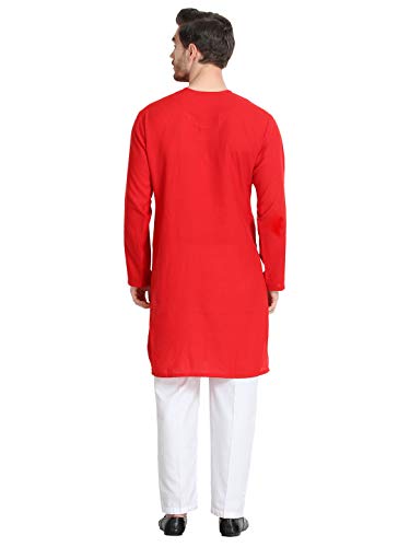 Image of Leriya Fashion Men's Slub Cotton pathan Suit Kurta