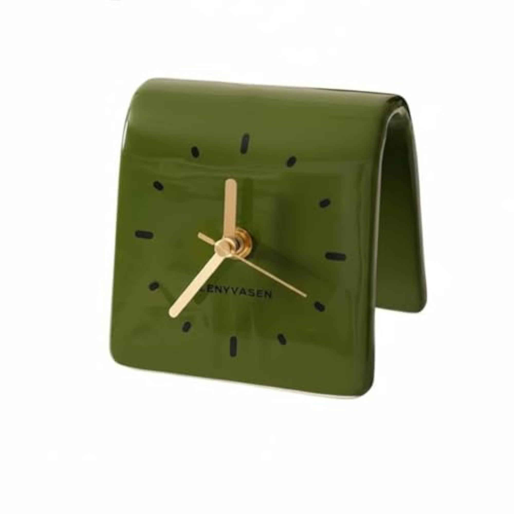 Decorative Accent Ceramic Desk Timepiece, Modern Arched Design