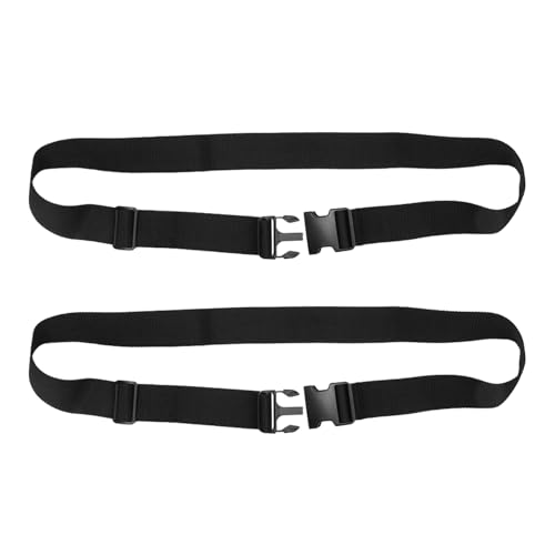 KASESSS 2 Piezas Cinturon Silla de Ruedas Ajustable, Cinturón de Seguridad para Silla de Ruedas 150 cm de Largo, 3,7 cm de Ancho para Discapacitados, Ancianos (Negro)