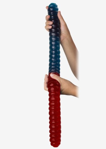 World's Largest GUMMY WORM- Cherry/Blue Raspberry