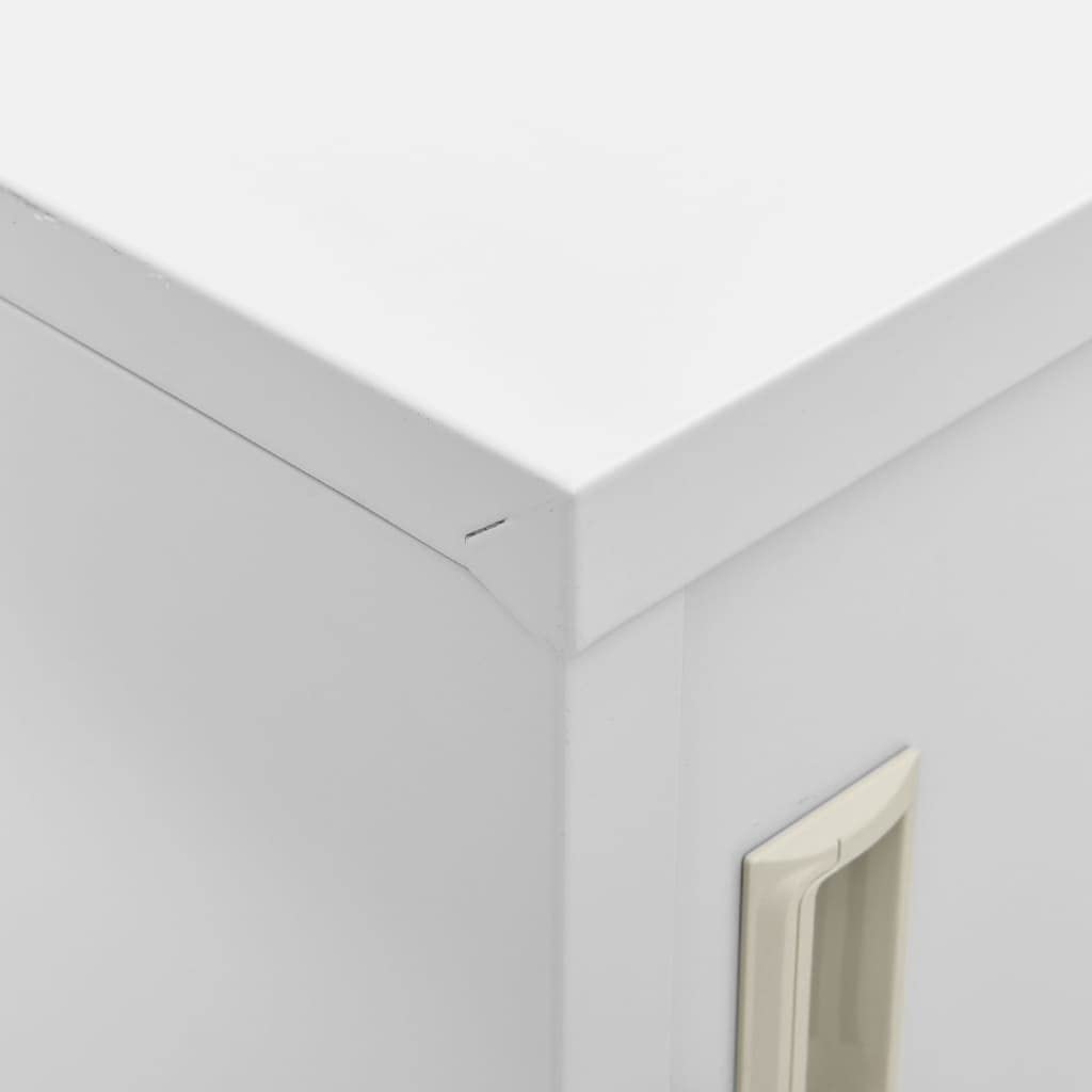 Armadietti in Acciaio da 2 unità - Armadietti per Ufficio in Metallo Grigio Chiaro, 90 x 45 x 92,5 cm - Resistenti e sicuri per l'organizzazione del Posto di Lavoro