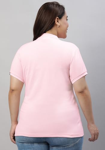 Image of Wear Your Opinion Women's Plus Size Tipped Collar Neck Polo Tshirt