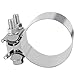 FUNSUEI 4 Pack 2 Inches Exhaust Clamp, Butt Joint Exhaust Band Clamp Sleeve, Premium Butt Joint Exhaust Clamps for Pipes, Mufflers