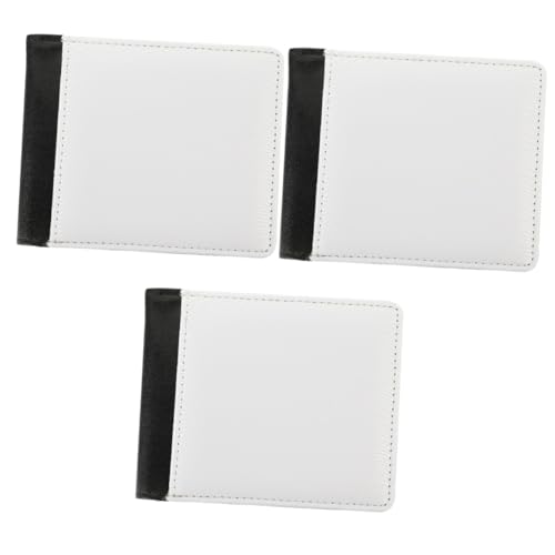 3pcs Leather Wallet Blank Heat Transfer Credit Card Holder for Cards and Cash Compact and Portable Design for Personalization and