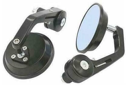 Image of Pure Biking Stylish Bar End Mirror Round Stylish Compatible With RE Classic Bullet All 2012 To 2020 Models Only BS3 /4 /6