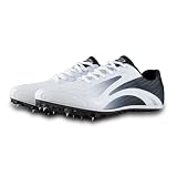 ♥ 【Paquete y soporte】: el diseño estructural de los zapatos de clavos de atletismo se mantiene ligero, pero también proporciona un buen paquete y soporte.