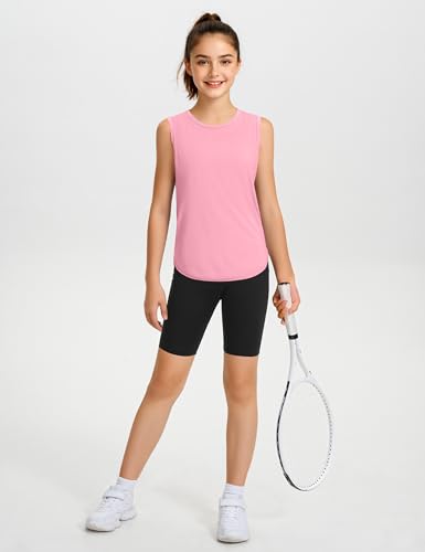 Image of JOCMIC Girls Tank Tops Quick Dry Athletic Sleeveless Shirts UPF50+