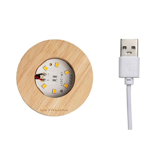 Image of COVACURE 3D Ganesha Crystal Ball Night Lamp, Solar System Ganesha Idol Crystal Ball Night Light, USB Table Colorful LED Wooden Base Lamp for Home, Office, Birthday Gift
