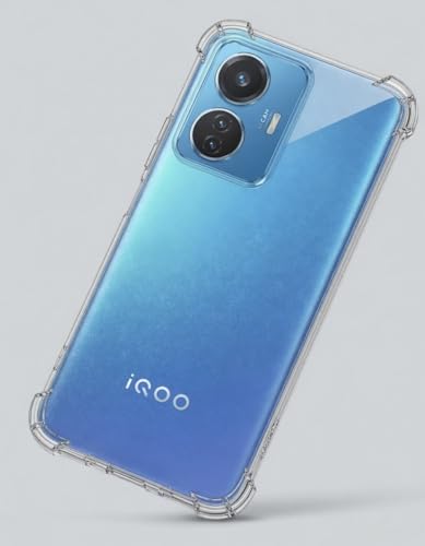Image of Lustree Compatible with iQOO Z6 44W 5G Back Cover| Clear + TPU Case with 4 Corner Air Cushion Protection & Camera Protection | Slim& Stylus Cover for iQOO Z6 44W 5G
