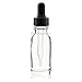 PREMIUM VIALS CREATIVE PACKAGING SOLUTIONS 1/2 Oz (15 ml) CLEAR Boston Round Glass Bottle w/Dropper - Pack of 36