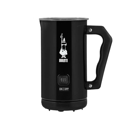 Bialetti Leche Frother Eléctrico, Leche Frother por Cappuccino, Capacidad 150 ml Cappuccino or 300 ml Caliente Leche, Negro