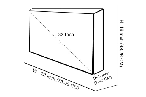 Image of The Furnishing Tree 32 Inch Waterproof & Dustproof PVC LED TV Cover - Universal Fit for All Brands, Dimensions of the Cover WxHxD In Inches: ( 29x19x3 ), Transparent