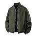 Mens Bomber Jackets Full Zip Up Long Sleeve Softshell Lightweight Coats Fall Fashion Jacket with Pockets