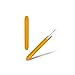 Produktbild Lucrin - Etui für Kompatibel Apple Pencil (2. Generation) - Sonnengelb - Glattleder