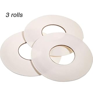 Zonon 3 Rolls Double Sided Foam Tape PE Roll Double Faced Sponge Adhesive Mounting Tape(1/8 Inch by 50 Feet,White)