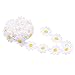 5 Yard 25mm Blumen Spitzenband Spitzenborte Stickerei Dekoband Zierband Borten Bänder Blumenband Gänseblümchen Dekoband Spitzen Spitzenborte Für Hochzeit Deko Handwerk Nähen Deko (Gelb,Weiß)