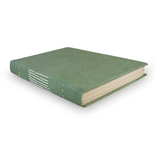 Kathmandu Valley Co. Nepali Keeper Journal with Handmade Lokta Paper. Made in Nepal. (6x9 Inches, Sage)