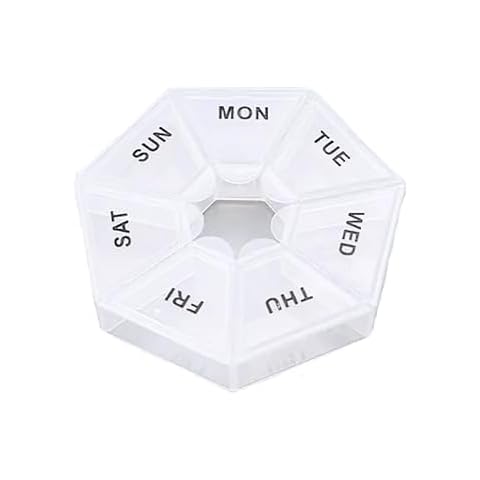 7-Day Portable Pill Organiser with Snap Lids Cover