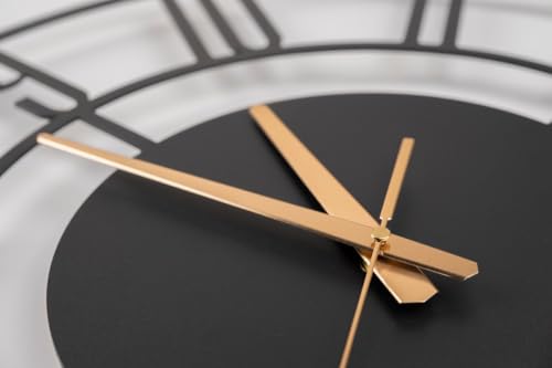 Image of Stylish Metal Wall Clock for Living Room, Bedroom, Office, Kitchen, Home and Hall | Antique Fancy Big Size Modern Wall Watch for Home Decor (Style-1, 50 CM)