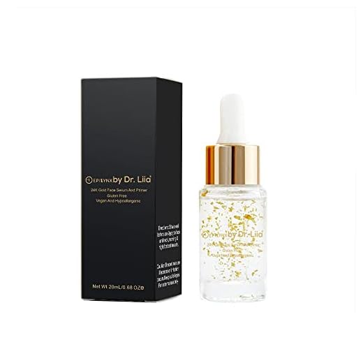 EpiLynx by Dr. Liia 24K Gold Face Serum - Face Primer and Moisturizer, Gluten Free, Vegan Face Skin Care