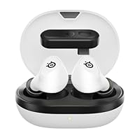 SteelSeries Arctis GameBuds for PS5 - Wireless Gaming Earbuds - 2.4GHz + BT 5.3 - ANC/Transparency - IP55 Water Resistant - 40H Battery - Wireless Charging - PS5, PC, Switch 2, Mobile - White