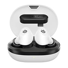 SteelSeries Arctis GameBuds for PlayStation/PC/Switch/Mobile 2.4GHz + Bluetooth 5.3 Earbuds ANC Mobile App Sound Presets Water Resistant IP55 40H Battery with Qi Charging Case - White