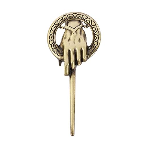 Broche estético de la mano del rey Tyrion de Juego de Tronos, Zinc