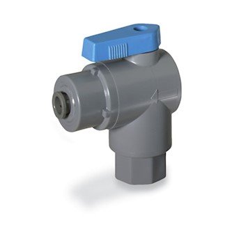 Cole-Parmer Ball valve, 2-way right angled, 3/8