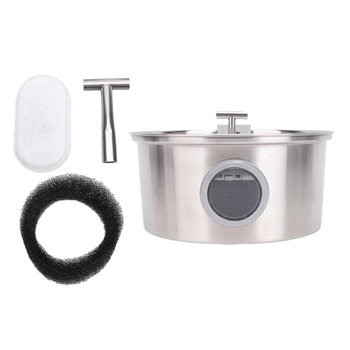 Fuente de agua automática para gatos acero inoxidable 3.2L miniatura 5