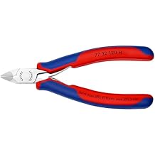KNIPEX Tools 77 32 120 H Electronics Diagonal Cutters, Carbide Cutting Edges, 4.75-Inch