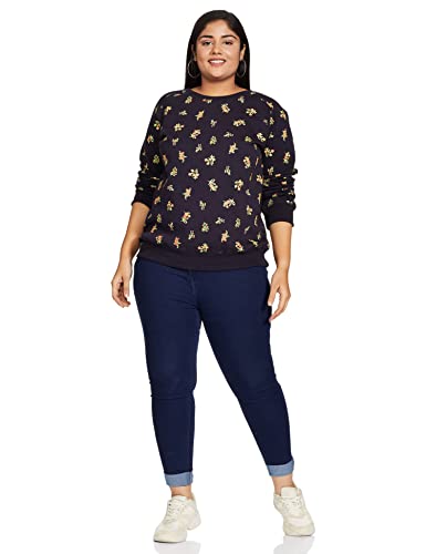 Image of Amazon Brand - Eden & Ivy Women Cotton Blend Round Neck Regular Fit Sweatshirt (Pullover)