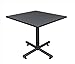 36 in. Square Kobe X Base Lunchroom Table - Grey