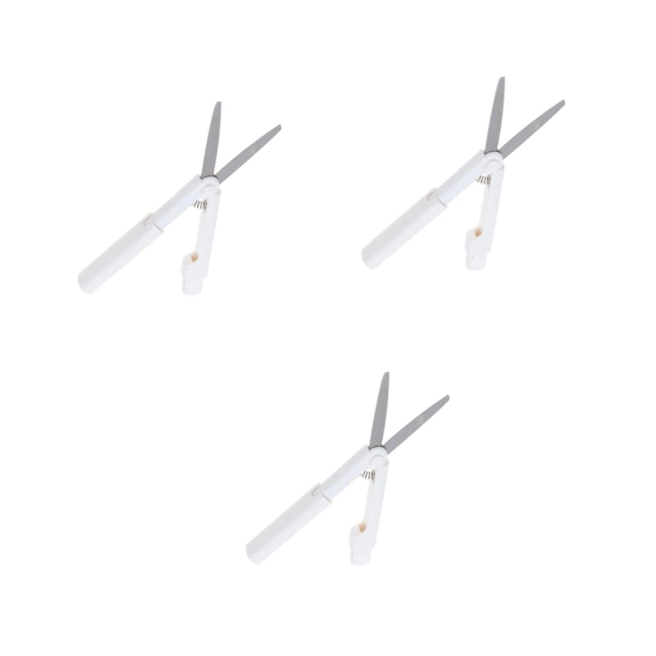 STOBOK 3pezzi Forbici Pieghevoli Bianche Sicure e Portatili Forbici Da Scrivania Per Scuola e Progetti Di Scrapbooking Design Compatto e Facile Da Trasportare