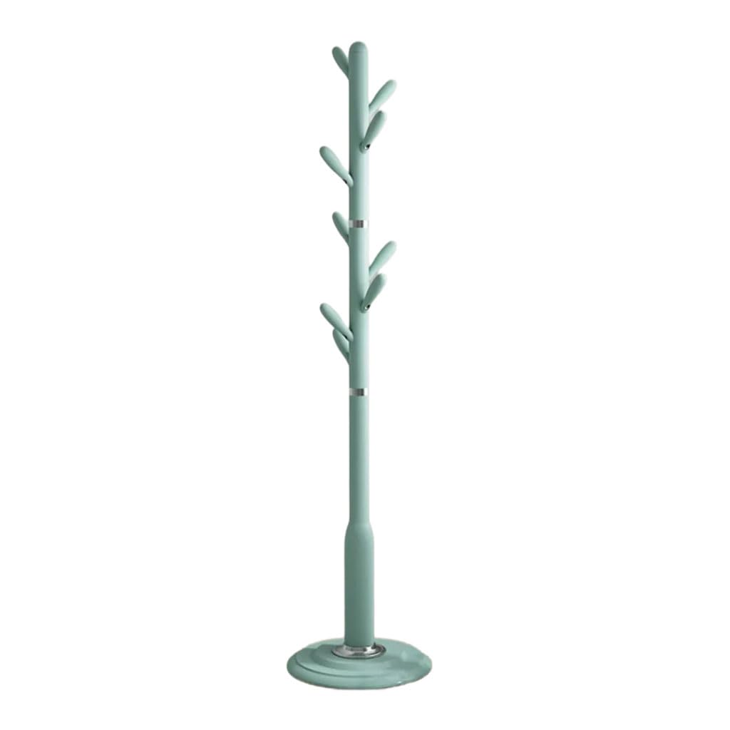 HRGKLMN Freestanding Coat Stand Modern, Coat Rack Metal with Round Hooks, Versatile Wardrobe for Entrance, Living Room And Office, Stable Coat Stand for Jackets, Hats, Bags, Scarves,Blue