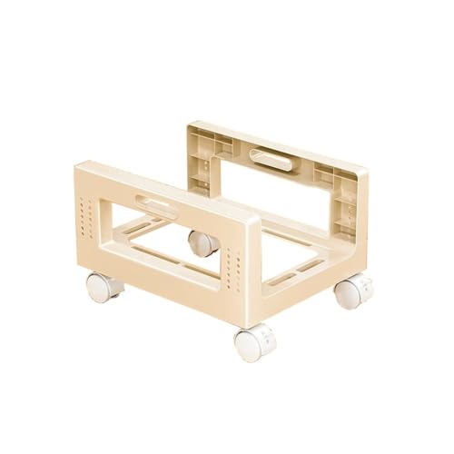 Soporte para CPU de torre para PC, soporte móvil con ruedas giratorias, soporte para torre de PC para piso o alfombra, ideal para gaming (blanco)