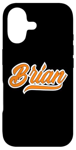 Athletic First Name Brian Team Brian Cool Orange Font �X�}�z�P�[�X iPhone 17 �p
