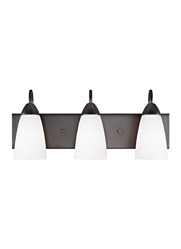Image of Generation Lighting 4420203-710 Seville Three - Light Wall /Bath Vanity Style Fixture, Bronze