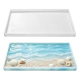 Epoxidharz Formen Groß Silikonform Tablett Rechteckig Flache Tabletts Silikonformen Gießformen Resin Tee Tray Mold Obsttablett Epoxy Form Untersetzer Schmucktablett Mould für DIY Dekorative Platte
